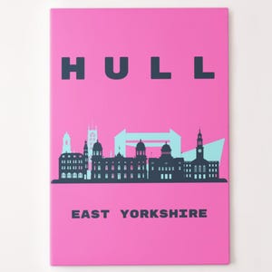 Hull Skyline Print | Digital Wall Art | Cityscape Silhouette | Instant Download Art | Kingston Upon Hull | Hull Modern Skyline Print | Decor