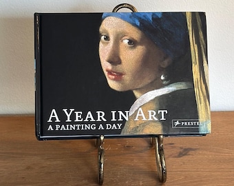 Vintage Edition of 'A Year in Art: A Painting a Day' – Daily Artwork & Artist Quotes – Hardcover Coffee Table Book – Art History Reference