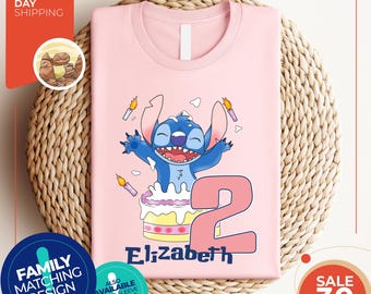 Stitch Birthday Shirt | Birthday Party Girl Shirt | Custom Birthday Shirt | Birthday Family Shirt | Personalized Kids Birthday Shirt
