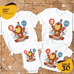 a collection of birthday t-shirts with a central design of a cartoon character wearing a party hat and holding a birthday cake.