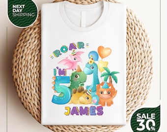 Dinosaur Birthday shirt | Dinosaur personalized birthday shirt | Dino birthday shirt | Dinosaur family matching shirts | t-rex birthday boy