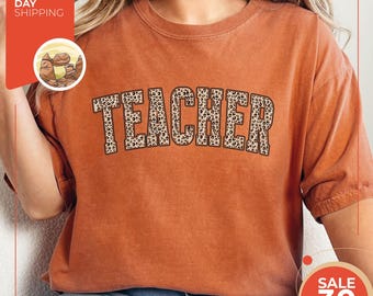 Comfort Colors® Leopard Teacher Shirt | Teacher Shirt | Teacher Life Shirt | Teacher Tee | Teacher | School Shirt
