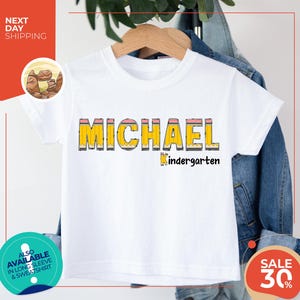 Personalized Back to School Kids Shirt | Cute Back to School Shirt | Boy Name Toddler Tee  | Custom Name Pencil Shirt  | 1st Day of School