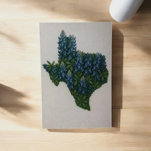 Bluebonnet Postcard - Texas Postcard - Stationery - Texas Themed - Floral Postcard - Houston Postcard - Bluebonnet - State Flower - Card