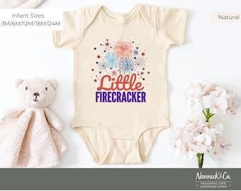 Grenouillère bébé petit pétard, tenue patriotique de bébé, bébé du 4 juillet, bébé bleu blanc rouge, bébé USA 250, tenue de la fête de l'indépendance