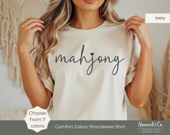 Camiseta de Mahjong, Camiseta para Noche de Juegos para Chicas, Camiseta Divertida de Mahjong, Regalo para Amantes del Mahjong, Camiseta de Mahjong para Mujer, Regalo para Jugadores de Mahjong, Camiseta para Juego de Fichas
