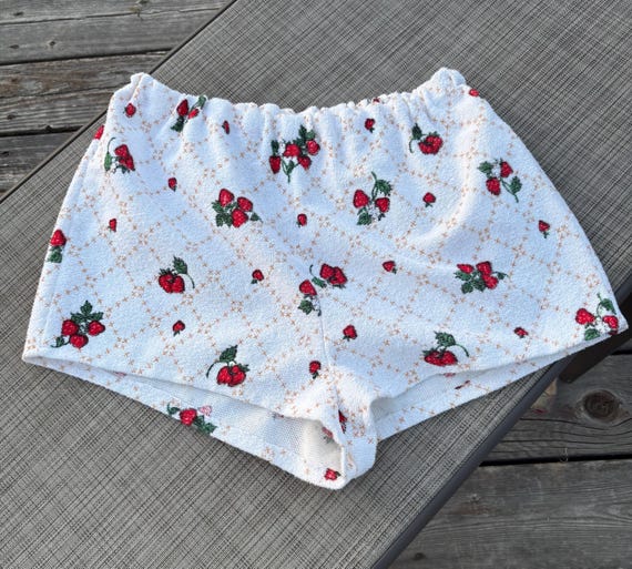 Vintage Strawberry Terry Cloth Shorts