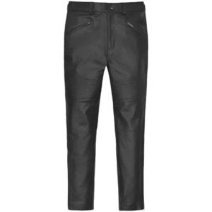 Men’s Black Leather Pants Slim Fit Biker Style Motorcycle Trousers with Zipper Pockets Rock Punk Fashion Gift for Him