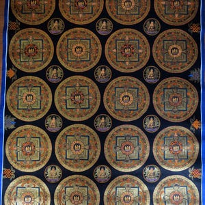 Tibetan Buddhism Shakyamuni Buddha Ritual 20 Buddha Mandala Hand Painting Thangka Art free