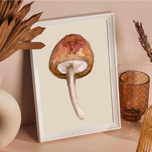 Vintage Mushroom Illustration – Digital Art Print for Kitchen or Gallery Wall