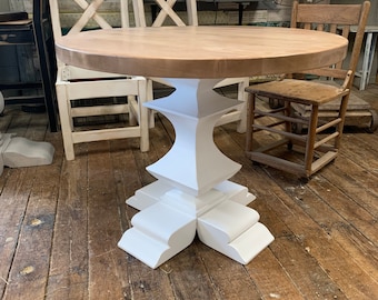 Edgewater Round Pedestal Dining Table With Solid Maple Top