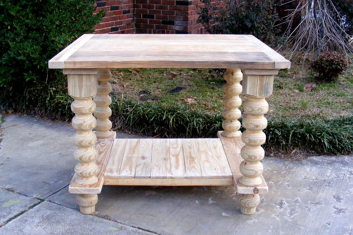 Kitchen Island Completely Handcrafted Solid Pine Unfinished Etsy