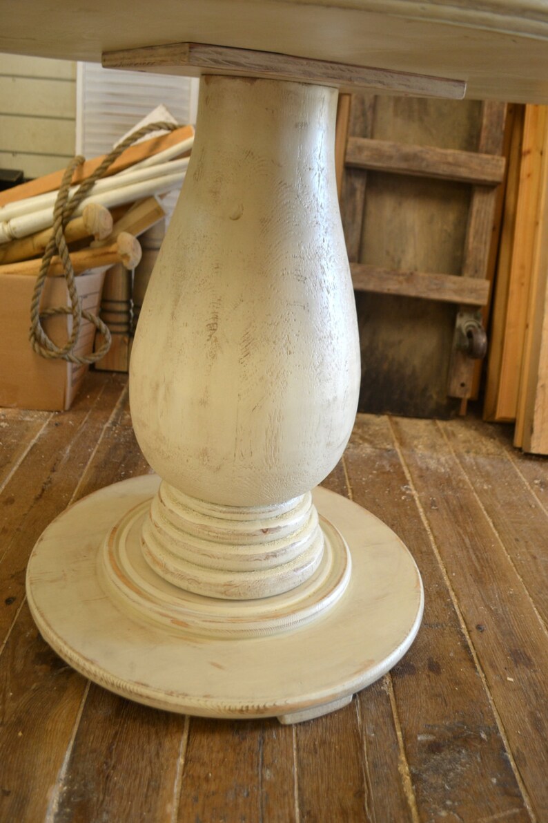 42 inch Round Pedestal Table Huge Tear Drop Pedestal Solid | Etsy