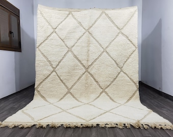 Handmade Beni Ourain Wool Rug, Custom Moroccan Rug