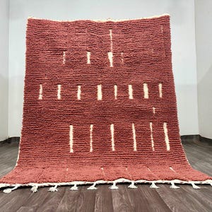 Hand Knotted Beni Ourain Rug – All Wool Berber Rug, Custom Size