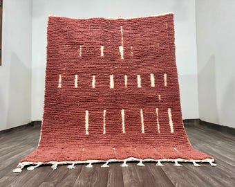 Hand Knotted Beni Ourain Rug – All Wool Berber Rug, Custom Size