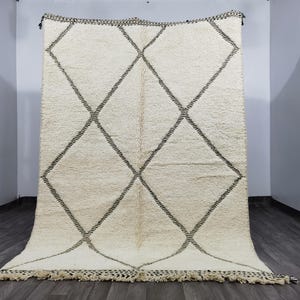 Amazing Black Striped Moroccan Rug , Black and White Rug, Black and White Custom Rug, Authentic Berber Rug, Custom Handmade Rug .