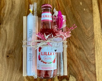 Lillet Geschenkset,Wildberry Lillet,Freundin,Sie,Kollegin,Geburtstagsgeschenk, Mitbringsel,Geschenk für Frau,Sommergeschenk,Wunscherfüller
