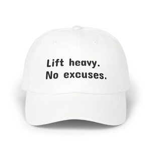 Motivational Dad Cap, Embroidered Hat for Gym Lovers, Fitness Gift, Casual Headwear, Daily Wear, Exercise Motivation