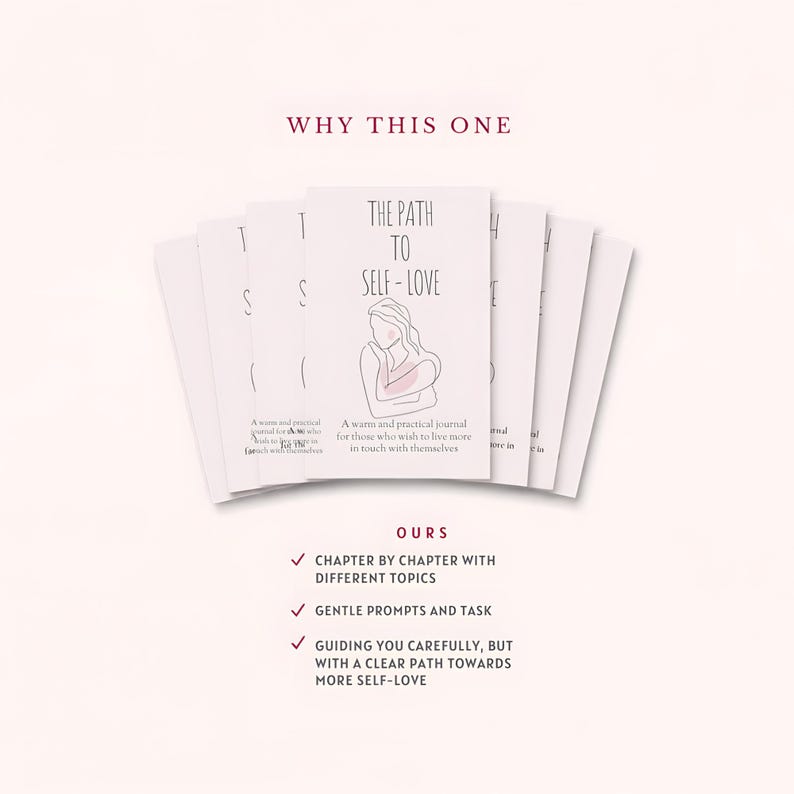 Self Love Guided Journal, Prompts, Affirmations, Self Care (Digital Download)