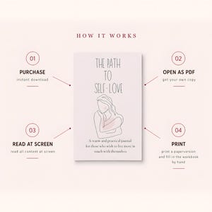 Self Love Guided Journal, Prompts, Affirmations, Self Care (Digital Download)