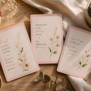 Gentle Permission to Rest Cards | Softly Illustrated Self Care Reminders (Instant Download)