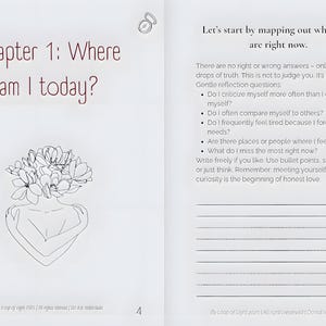 Self Love Guided Journal, Prompts, Affirmations, Self Care (Digital Download)