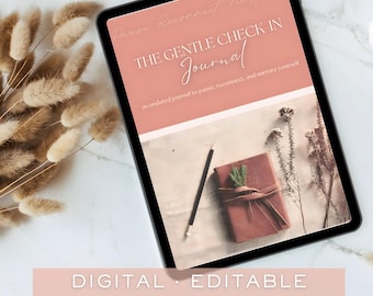 セルフケアチェックリスト、感謝とマインドフルネスのヒント、編集可能なGoogleドキュメントジャーナルPDF