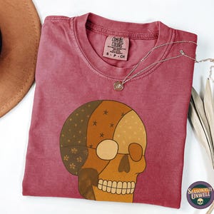 Patchwork Skull cranium Shirt | Comfort Colors Gothic Graphic Tee for Dark Academia streetwear, Anatomy Aesthetic Top, Unisex Relaxed Fit