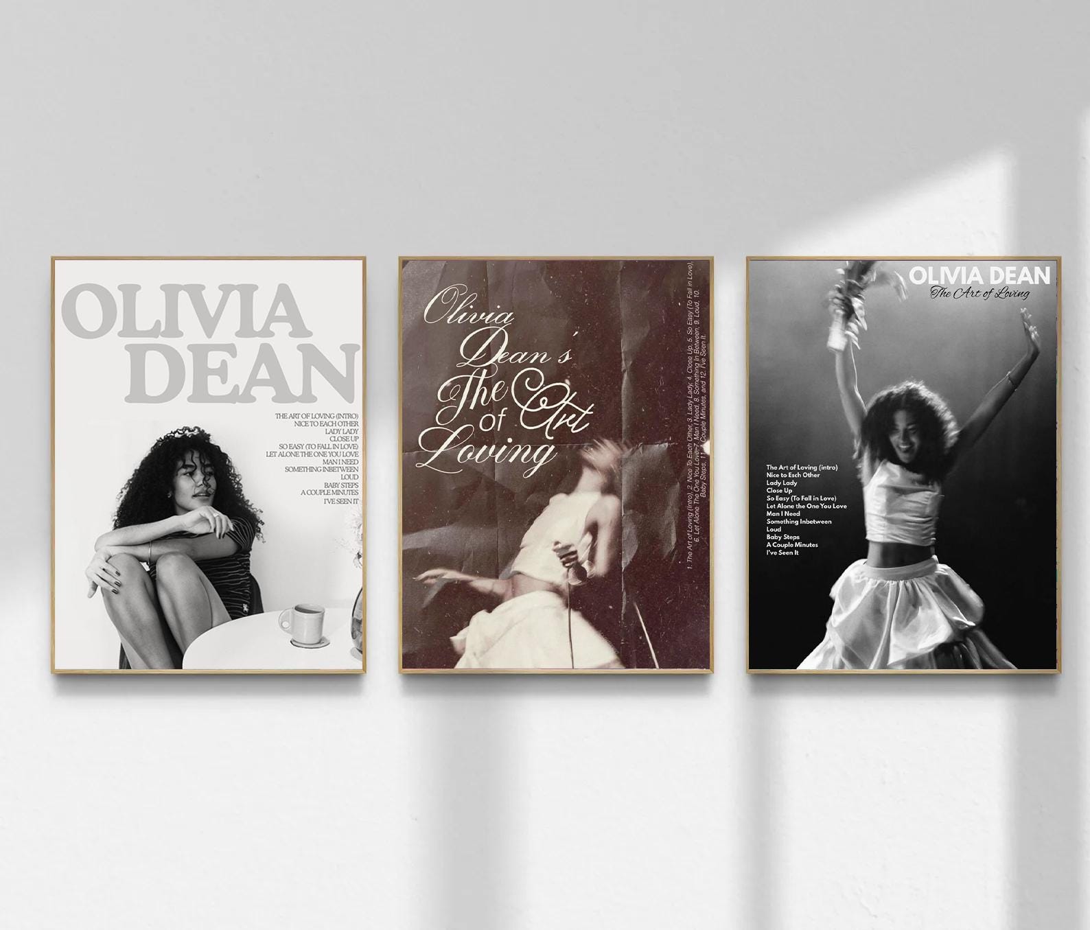 Olivia Dean Poster Set of 3 | the Art of Loving | Man I Need | Indie ...