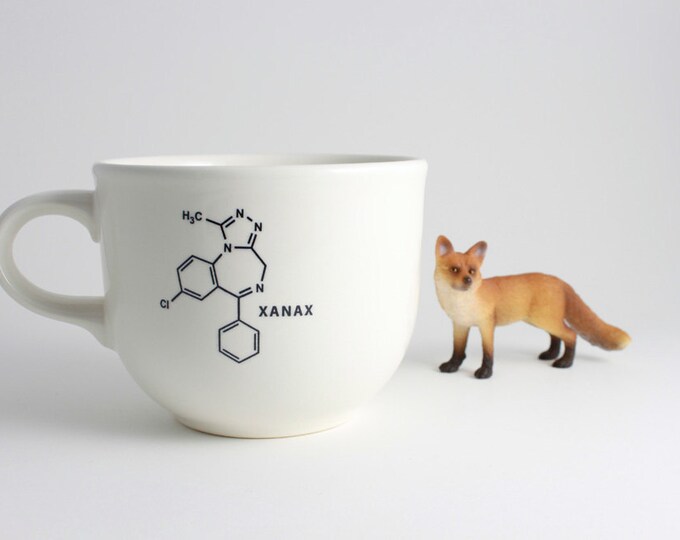 Xanax Chemistry Coffee Cup Black and White With Xanax Molecule - Etsy