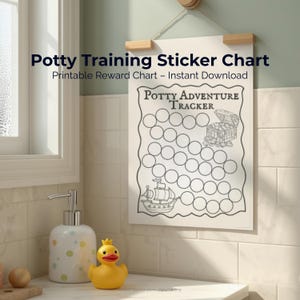 Pirate Potty Training Chart | Printable Toddler Reward Tracker | Adventure Sticker Chart | Instant Download