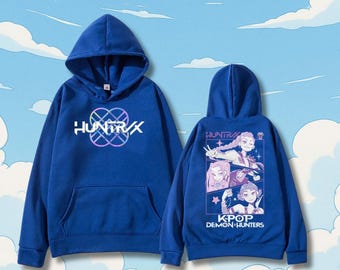 Sweat à Capuche Demon Hunters Fille - Style Hip-hop Y2K Streetwear, Coton Doux, Motif Cartoon