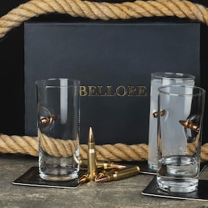 Raki Glass Real .308 Bullet Raki Glass Set of 3 Special Gift Luxury Turkish Raki Glass gift rakı rakı
