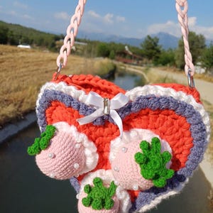Strawberry Cake Heart Bag – Kawaii Pastel Y2K Purse