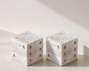 Travertine Decorative Dice Set