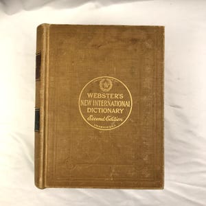 Merriam Webster&#39;s New International Dictionary 2nd Edition Hardcover Book 1950