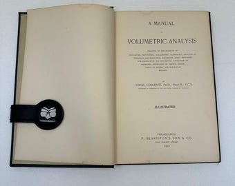 Análisis volumétrico Virgil Coblentz 1901 Química Ciencia Ilustrada Blakiston