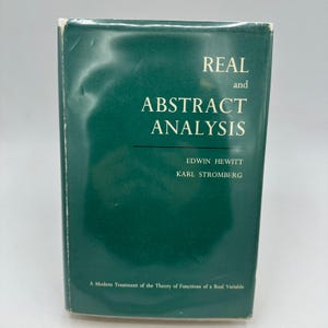 Real and Abstract Analysis Edwin Hewitt Karl Stromberg Science Math Theory