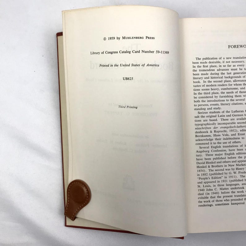The Book of Concord Hardcover boek vertaald en bewerkt Theodore G. Tappert 1959 afbeelding 4