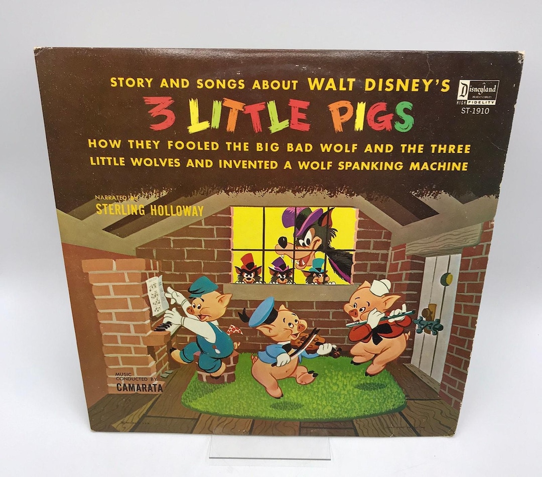 3 Little Pigs Story and Songs Sterling Holloway Walt Disney Childrens ...