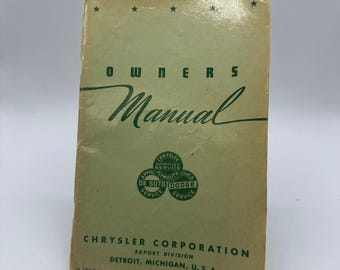 Chrysler OEM Owners Manual 1950 Plymouth Dodge Second Edition Car Repair DX-6957