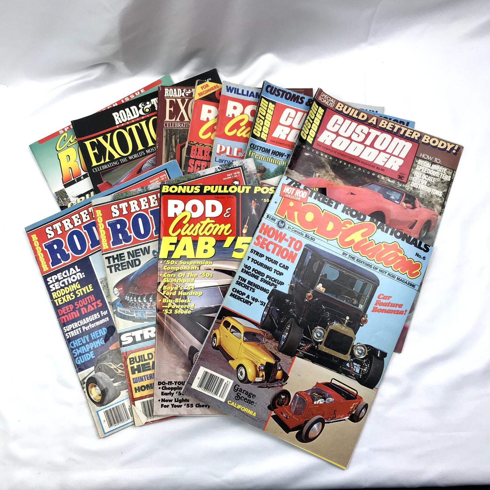 Hot Rod Magazines Lot of 37 Classic VTG Cars Illustrated