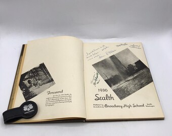 1936 Sealth Broadway High School Yearbook Seattle Washington History Memorabilia