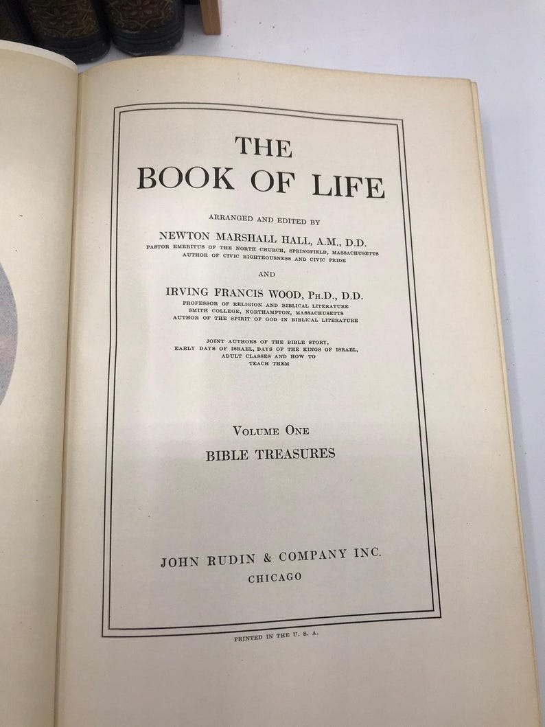 The Book of Life Newton Marshall Hall Lot of 7 Christian Biblical Literature 1927 image 7