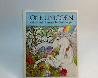Un unicornio Gale Cooper 1981 Primera edición Fantasía ilustrada Dutton