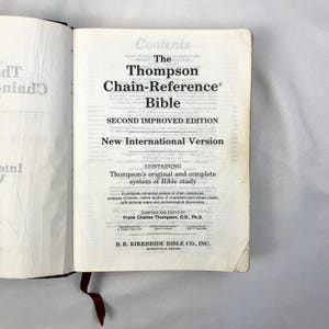 Thompson Ketten-Referenzbibel B. B. Kirkbride Leather Christian Study Buch 1990