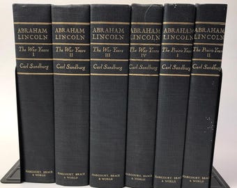 Abraham Lincoln The Prairie Years and The War Years 6 Volumes Carl Sandburg