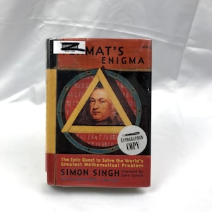 Fermat&#39;s Enigma Signed Book Ex-Library Hardcover by Simon Singh 1997 Walker & Co