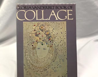 Gloria Vanderbilt Book of Collage met Alfred Allan Lewis hardcover boek 1970